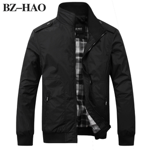  BZ-HAO男士夹克 男 韩版外套男立领夹克休闲薄款衣服 英伦男装