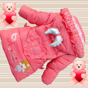  D81儿童装女童冬装新款棉衣韩版加厚棉服中童中大童棉袄外套