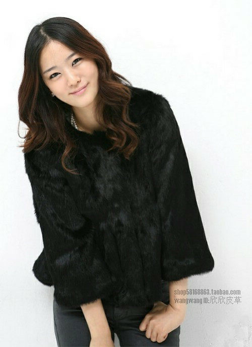 特 奢华皮草 优质<em>獭兔</em>毛层叠条纹加长<em>马夹</em> 配胸