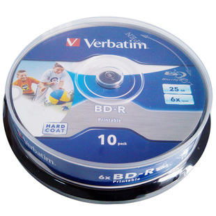 ！威宝BD-R 6X 25G 10P桶装可打印蓝光dvd刻录盘光碟片 光盘