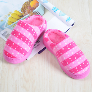  儿童保暖鞋浅包跟可爱棉拖鞋秋冬季宝宝居家室内外防滑地板拖鞋24