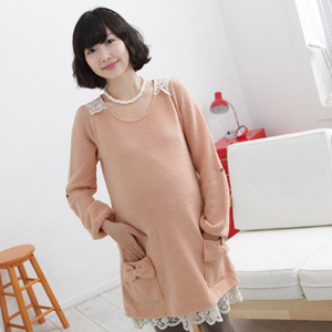 Pregnant women dress Autumn 2017 new pattern knitting Long sleeve lovely Dress Korean Edition leisure time Mid length version Chao Ma Women dressin the Maternity/Maternal supplies/Nutrition , Maternity , Dress category - from Buy2taobao.com to provide professional Taobao agent buy service