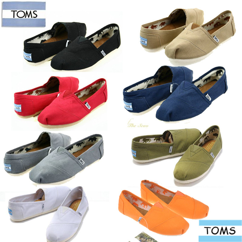 外贸<span class=H>TOMS</span>纯色帆布鞋大码男女鞋妈妈鞋护士鞋快乐玛丽休闲鞋情侣鞋