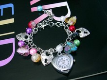 Moda de cristal reloj pulsera [50691] corazones femeninos mesa decorada