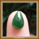 阳美翡翠A货冰糯种满绿水滴戒面