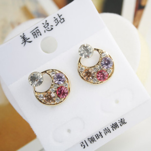  韩国韩版新品 时尚潮流耳钉 小巧淑女耳钉 耳环 耳饰 饰品钻石