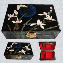 木质古典中式漆器大首饰盒珠宝饰品盒结婚生日情人节礼品特价包邮