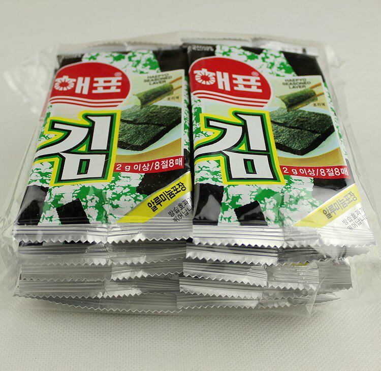 韩国海牌即食烤海苔  降血脂的香脆海苔（2g*10包）