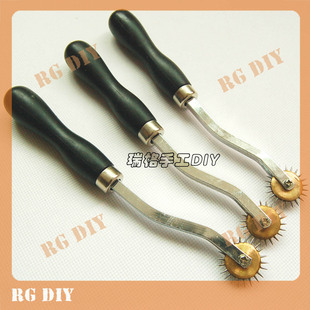 P瑞格手工DIY/不织布/拼布-尖齿划布轮/压布轮-高档黑色木柄