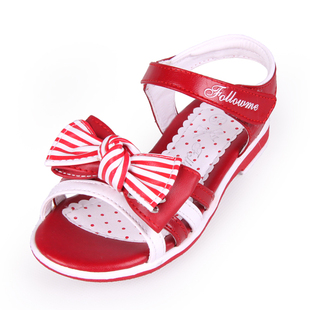  富罗迷童鞋正品专柜 夏季新款 羊皮 真皮 中小童女凉鞋