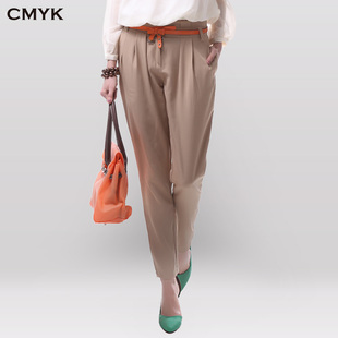  品牌特卖 CMYK秋冬新品女装显瘦中腰卡休闲哈伦长裤5020