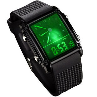  正品时刻美双显示LDE手表防水多功能电子表超酷运动男女表