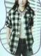 纯棉韩版格子休闲长短袖两穿衬衣