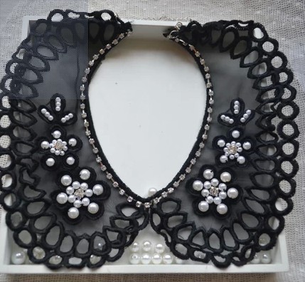 New Year Special: Imitation pearl drill double-deck halter False collar IV-23F4in the Home Fabric , Sew DIY Material,Tools and finished products , Sew DIY Fitting/Accessories/Accessories , Bead/Diamond/Flowers and other accessories category - from Buy2taobao.com to provide professional Taobao agent buy service