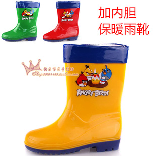  质量超好 儿童雨鞋女童水鞋男童鞋儿童雨靴防滑 保暖棉套可脱卸