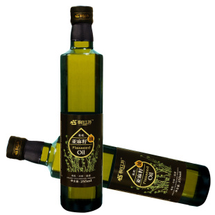  长白工坊百科全说 冷榨有机亚麻籽油255ml/瓶 亚麻油