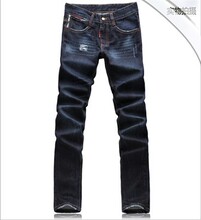 dsquared2专柜正品 男款裤子 男士水洗磨砂深蓝色锈标直筒牛仔裤