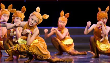 幼儿园袋鼠扮演动物服装幼儿舞蹈演出服饰儿童