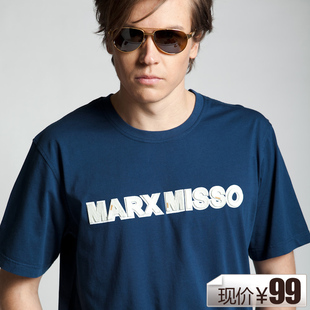 New 70 percent sale! Ma Ke-metre leisure pure cotton round neck rope new style men's solid color men's short-sleeve t-shirt loose