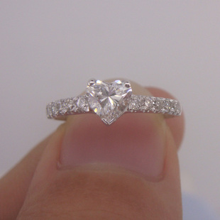  GIA裸钻61分/D/SI1/心形裸钻女戒钻石戒指 钻戒婚戒18K钻戒正品