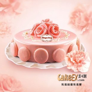  深圳哈根达斯专卖｜品牌热卖冰淇淋生日蛋糕速递【玫瑰馨语】正品