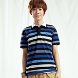 2011 唐狮果壳系列夏装男条纹短袖POLO衫#911211026012
