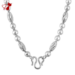  男式白金项链 铂金链子 单链配链 男士粗款韩版 长短50-55厘米