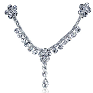  [千色新娘]眉心坠 韩式公主额饰 白色水钻新娘头饰结婚婚纱发饰品