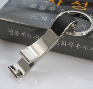 创意礼品 K008合金加真皮啤酒开瓶器瓶起子 男