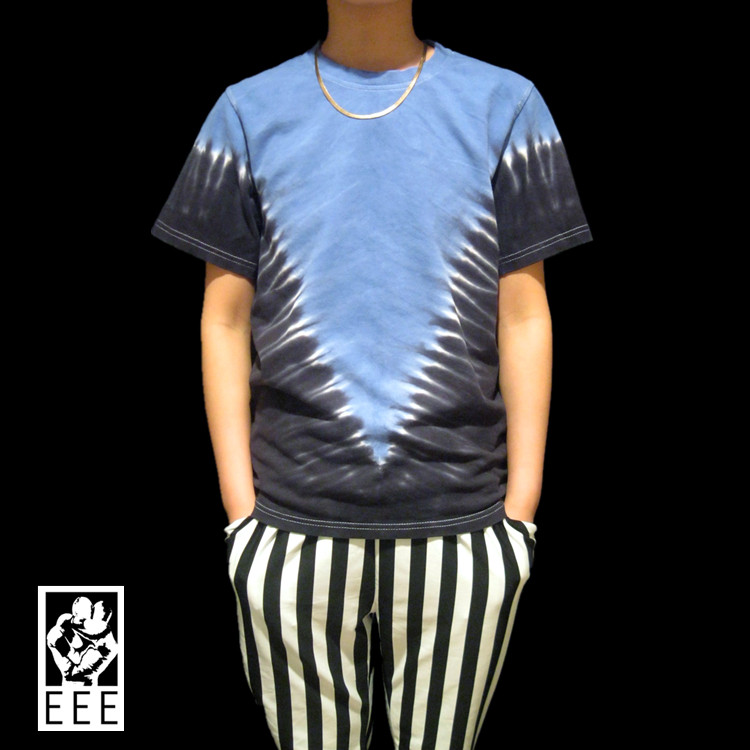 【eeemotion】原创手工扎染t恤全棉半袖短袖滑板tie-dye 海底版块