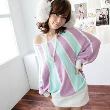 【评价】2011秋新款韩版v领<em>棒针</em>条纹<em>短款</em>长袖