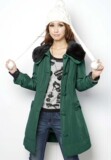 2011新款大码女装 冬装 防风间棉 保暖风衣 胖MM 外套大衣 皇冠