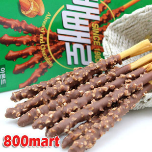  韩国进口乐天杏仁巧克力棒 杏仁颗粒满口香 完美零食32g(65g