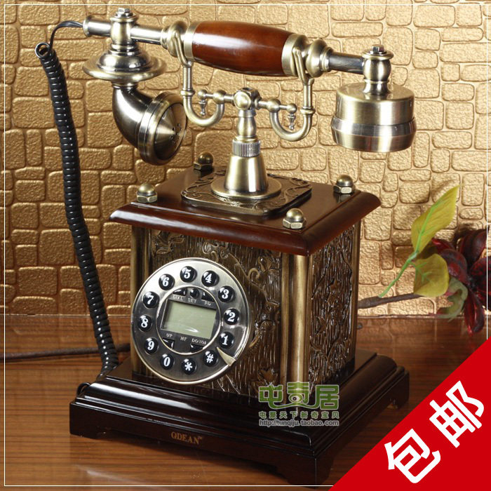 包邮/正品欧典仿古电话机/实木电话机/带