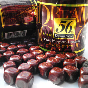  壹号零食 韩国巧克力 乐天56梦幻纯黑巧克力56% 96g(125)