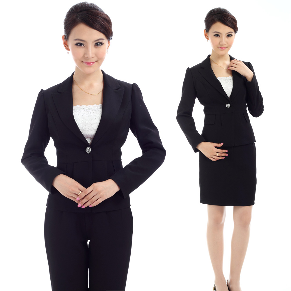 2012韩版时尚职业女装套装酒店修身正装西服