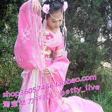 古代服装 儿童亮片古装<em>舞蹈演出服</em> <em>小女孩</em>古装