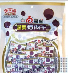  【6元不限重】黔五福醇香味蔬菜猪肉干180克袋装