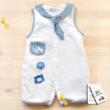 拉比圆梦宝 小海军纯棉短袖连体衣/哈衣/爬服