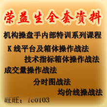 荣益生 机构操盘手内部特训系列课程讲座 均价线 成交量 K线 分时