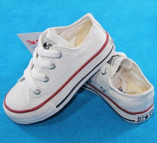  新款儿童鞋男女童鞋帆布鞋亲子鞋单鞋 白色 高低帮 系带