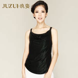  玖姿官方旗舰店JUZUI专柜褶皱时尚吊带衫夏女装正品 百搭
