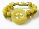 招财进宝-天然黄玉双龙元宝手编双排手链