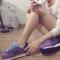 上下架计划:2014秋季新款韩国女款休闲运动鞋 n字鞋 女 韩版潮厚底稀有紫女鞋