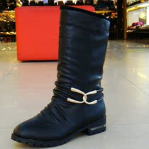 2012冬季新品 欧美个性潮流女式短靴 时尚女鞋方跟靴子