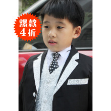 忆镁薇 六一节儿童西装礼服套装 男童西服 花童礼服童装西装6件套