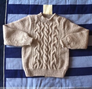 纯手工<em>编织</em> 儿童全羊毛<em>毛衣</em> 棒针厚款保暖纯羊