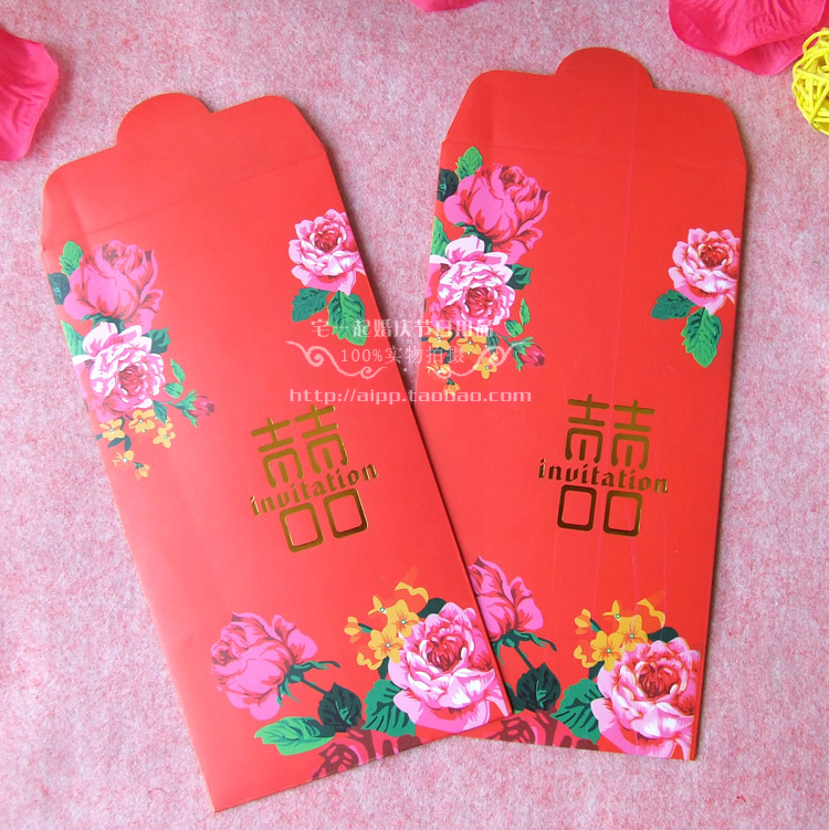 2012新款 花开富贵结婚百元大红包 喜宴婚庆 韩国利是封 竖款 2012新款 花开富贵结婚百元大红包 喜宴婚庆 韩国利是封 竖款