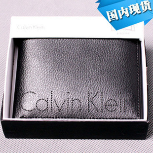  生日礼物 CK男士真皮钱包带小皮夹 美国正品代购现货小票包邮