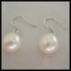 假一赔百 7-8mm滴水形珍珠耳环